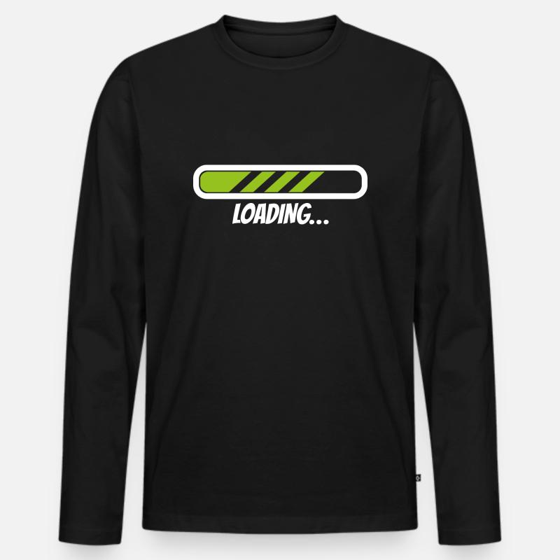 Loading 2 - Männer Premium Bio Langarmshirt - Schwarz