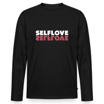 Selflove and self-confidence, independent - Men's Premium Organic Long Sleeve Shirt - black - Front - Nico (187cm)