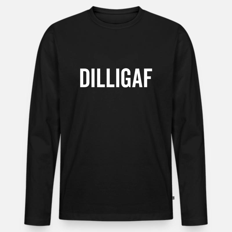 DILLIGAF - Männer Premium Bio Langarmshirt - Schwarz