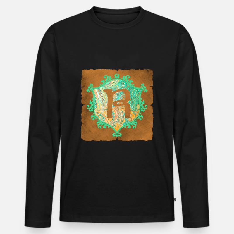 e 36 r - Männer Premium Bio Langarmshirt - Schwarz