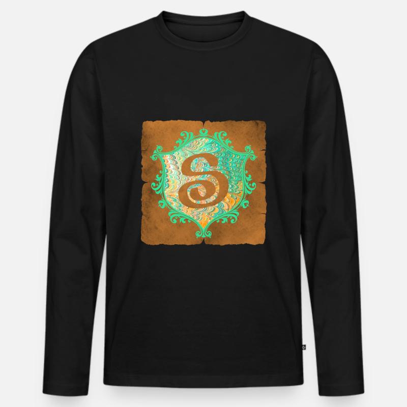 e 36 s - Männer Premium Bio Langarmshirt - Schwarz