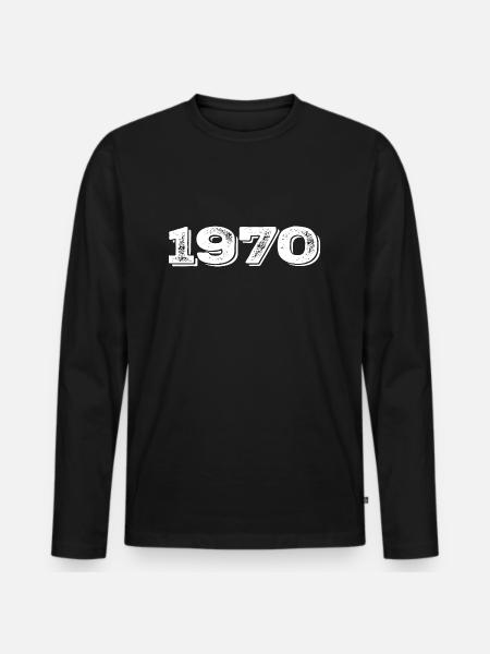 Birthday Gift 1970 - 1970 - Men's Premium Organic Long Sleeve Shirt - black