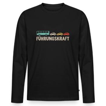 Busfahrer Linienbus Führungskraft Bus - Männer Premium Bio Langarmshirt - Schwarz - Vorne - Nico (187cm)