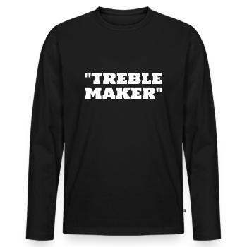 Treble maker for golfers - Men's Premium Organic Long Sleeve Shirt - black - Front - Nico (187cm)