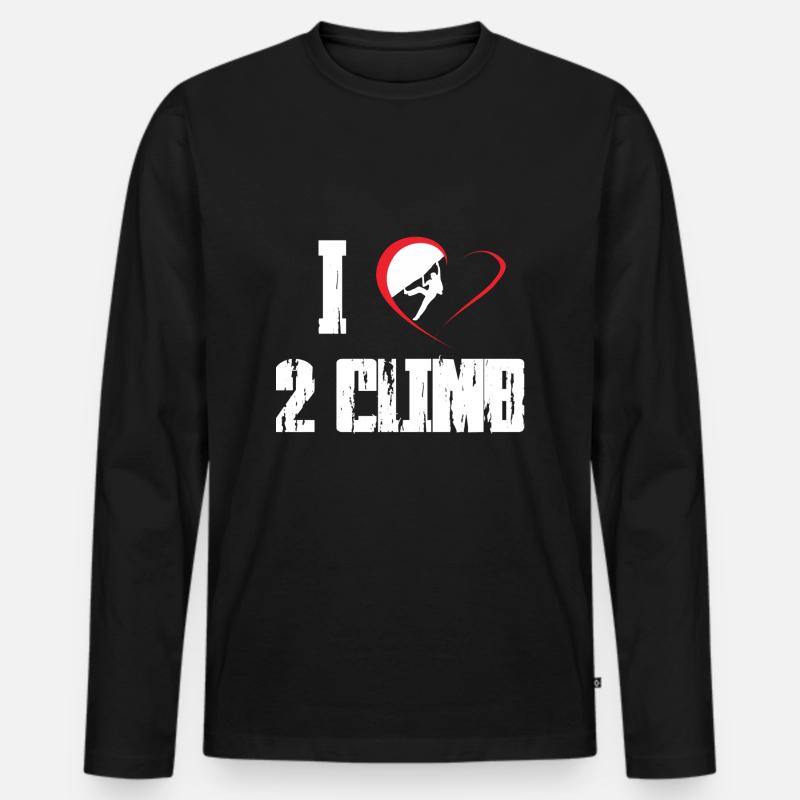 Klettern Felsklettern Freeclimbing - Männer Premium Bio Langarmshirt - Schwarz
