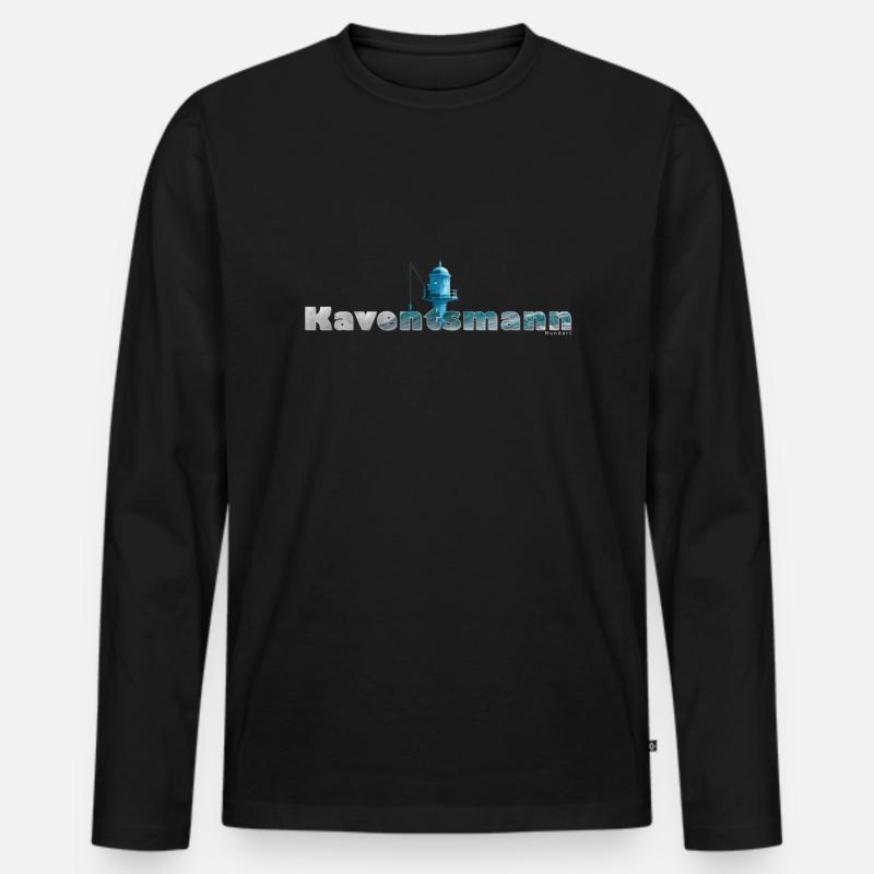 Kaventsmann - Männer Premium Bio Langarmshirt - Schwarz