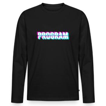 Programme informatique (blanc) - T-shirt manches longues Premium bio Homme - noir - Devant - Nico (187cm)
