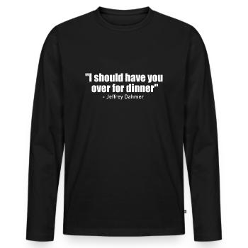 Citation de tueur en série - T-shirt manches longues Premium bio Homme - noir - Devant - Nico (187cm)
