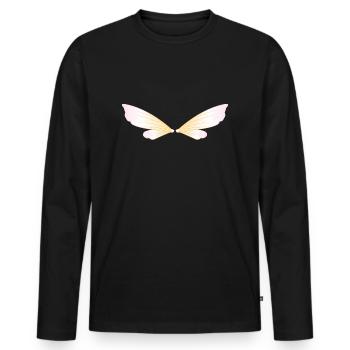 pixie wings - Men's Premium Organic Long Sleeve Shirt - black - Front - Nico (187cm)
