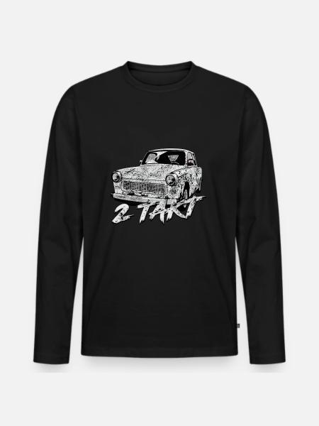  601 Weiss - Männer Premium Bio Langarmshirt - Schwarz