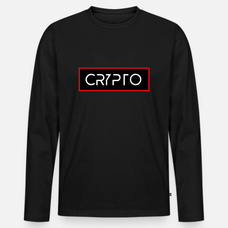 Bitcoin Trading Crypto Aktien - Männer Premium Bio Langarmshirt - Schwarz