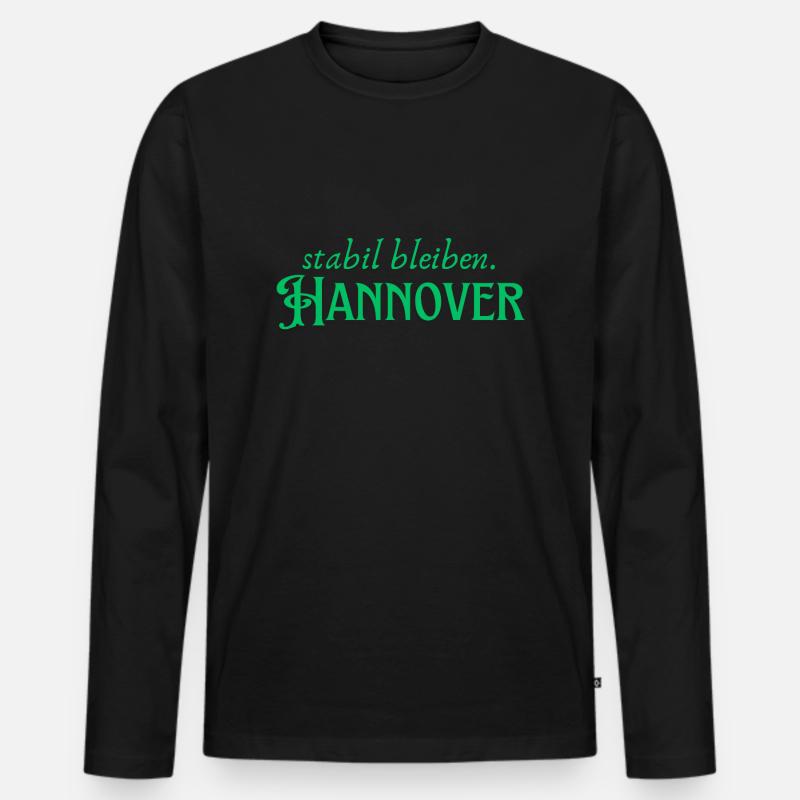 Stabil bleiben Hannover - Männer Premium Bio Langarmshirt - Schwarz