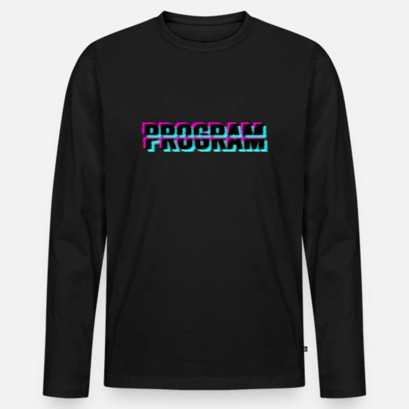 Computer program - Men's Premium Organic Long Sleeve Shirt - black