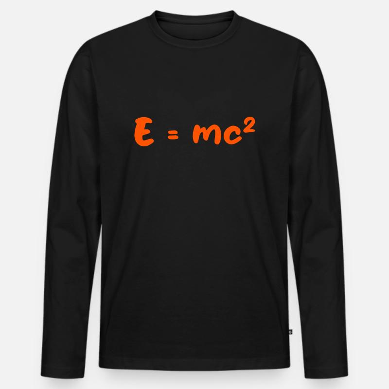 E=mc2 - Männer Premium Bio Langarmshirt - Schwarz