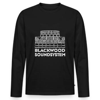 Sound system - Men's Premium Organic Long Sleeve Shirt - black - Front - Nico (187cm)