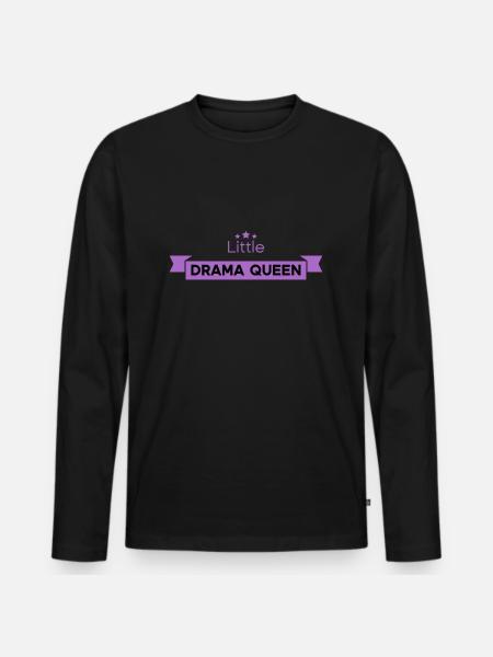 Little Drama Queen - Men's Premium Organic Long Sleeve Shirt - black
