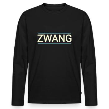 Texte de baiger compulsion - T-shirt manches longues Premium bio Homme - noir - Devant - Nico (187cm)