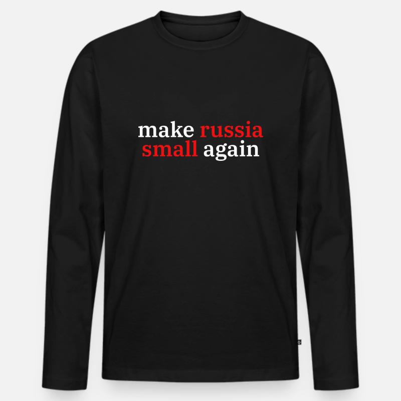 make russia small again - Männer Premium Bio Langarmshirt - Schwarz