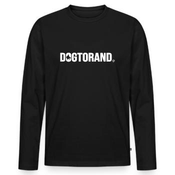 hundefreund & fellnase vier pfoten dogteam - Männer Premium Bio Langarmshirt - Schwarz - Vorne - Nico (187cm)