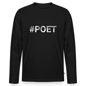 Poet - Men's Premium Organic Long Sleeve Shirt - black - Front - Nico (187cm)