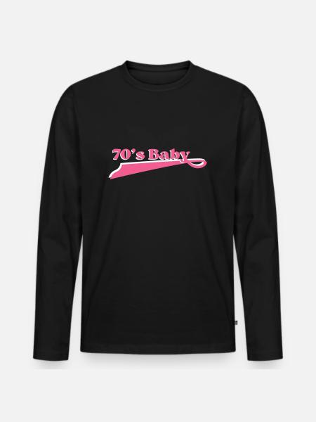 År 70 baby - Premium økologisk langærmet T-shirt til mænd - sort