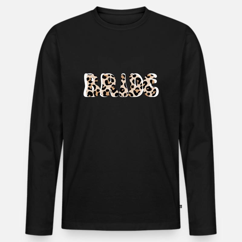 Zaumzeug mit Leopard - Männer Premium Bio Langarmshirt - Schwarz