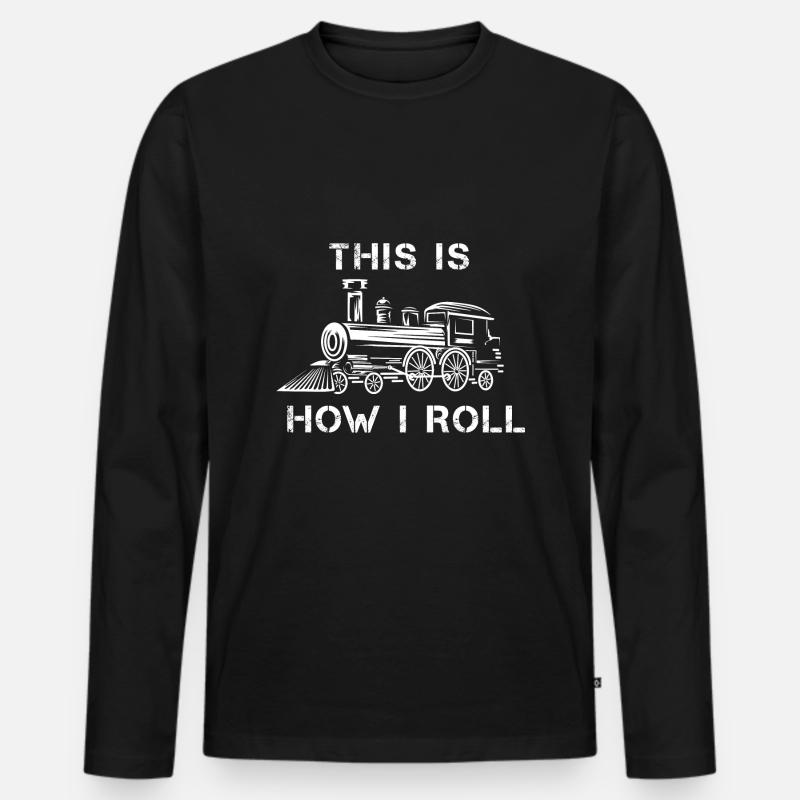 Train driver engine driver - Men's Premium Organic Long Sleeve Shirt - black