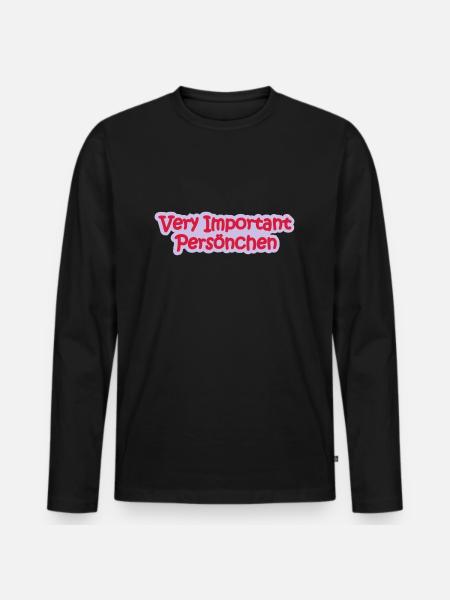 VIP Babysprüche - Männer Premium Bio Langarmshirt - Schwarz