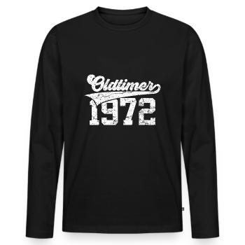 54E VOITURE DE COLLECTION ANNIVERSAIRE 1972 - T-shirt manches longues Premium bio Homme - noir - Devant - Nico (187cm)