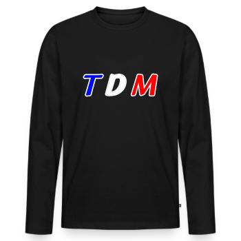 Tdm - Männer Premium Bio Langarmshirt - Schwarz - Vorne - Nico (187cm)