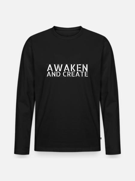 present present idea spiritual awakening happy - Men's Premium Organic Long Sleeve Shirt - black