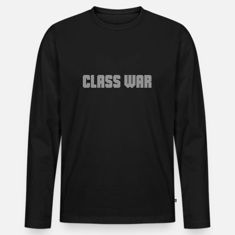 CLASS WAR - Männer Premium Bio Langarmshirt - Schwarz