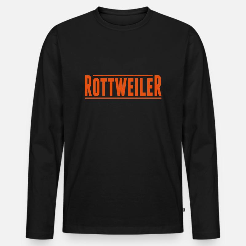 Rottweiler - Männer Premium Bio Langarmshirt - Schwarz