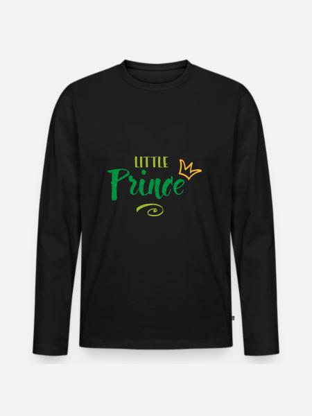 little prince - Männer Premium Bio Langarmshirt - Schwarz