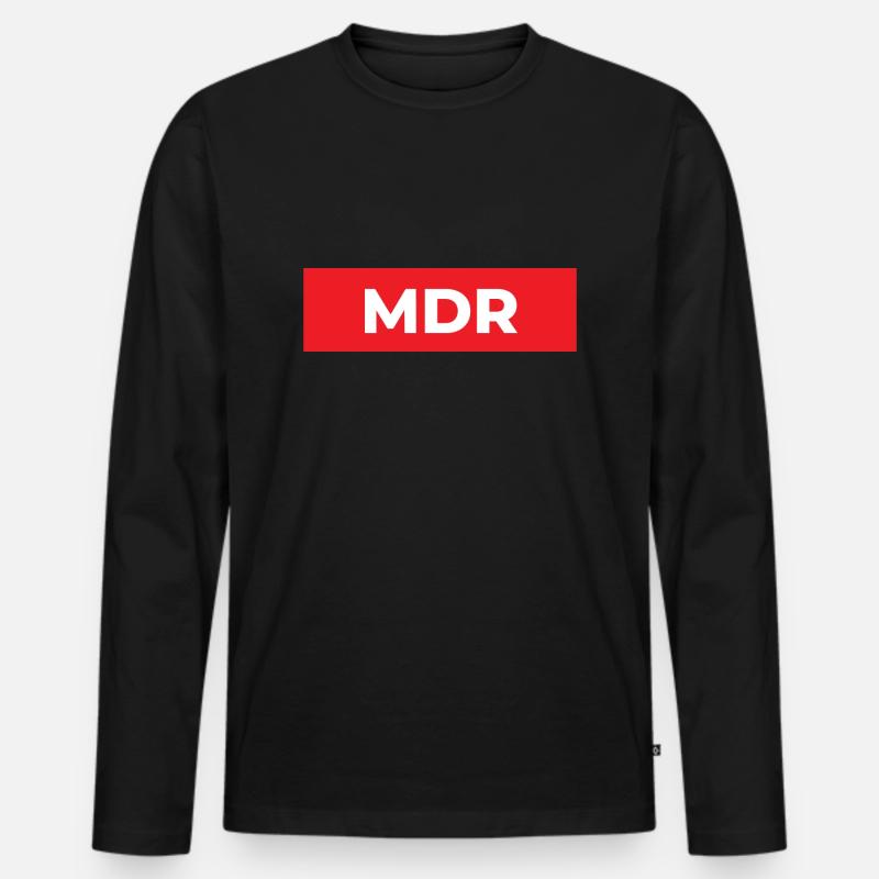 MDR - Männer Premium Bio Langarmshirt - Schwarz