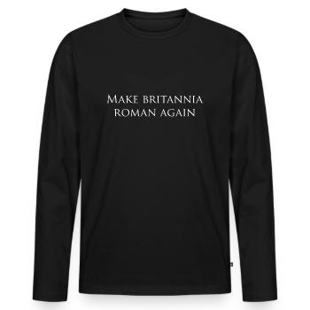 Refaire Britannia Roman - T-shirt manches longues Premium bio Homme - noir - Devant - Nico (187cm)
