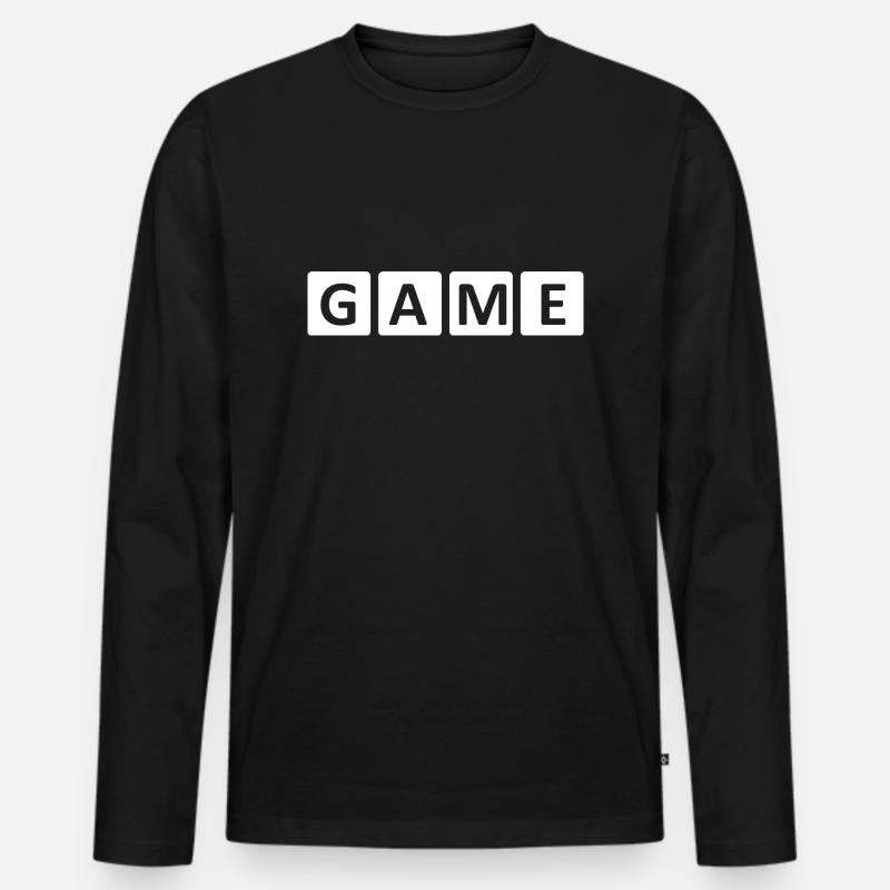 Game Gaming PC - Männer Premium Bio Langarmshirt - Schwarz