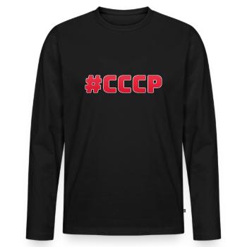 CCCH Symbole URSS - T-shirt manches longues Premium bio Homme - noir - Devant - Nico (187cm)