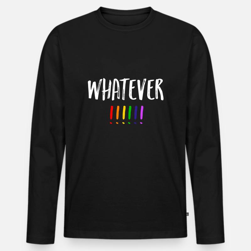 Whatever LGBT Regenbogen - Männer Premium Bio Langarmshirt - Schwarz