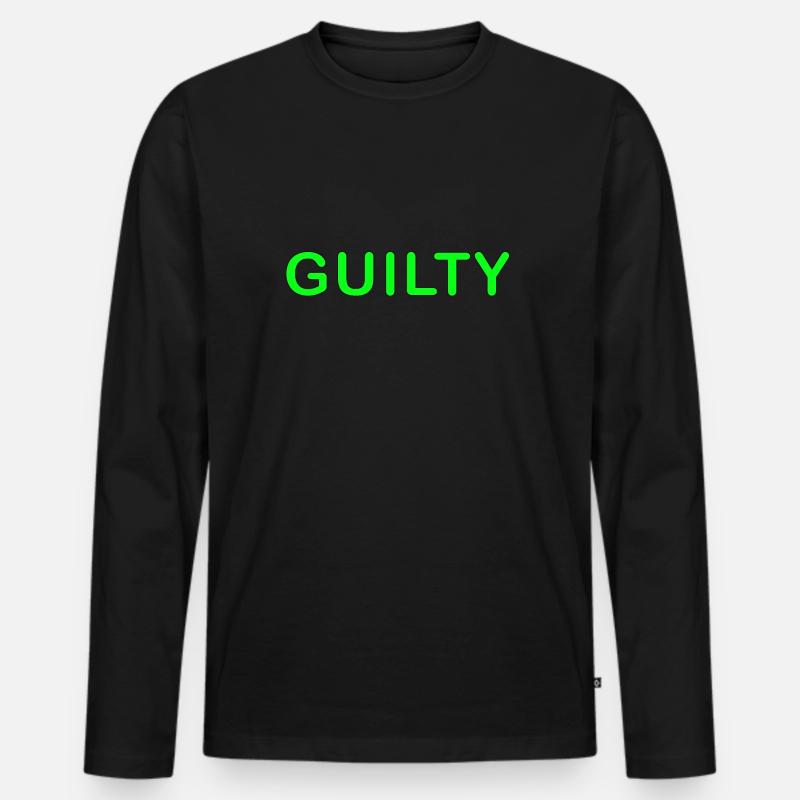 Guilty - Männer Premium Bio Langarmshirt - Schwarz