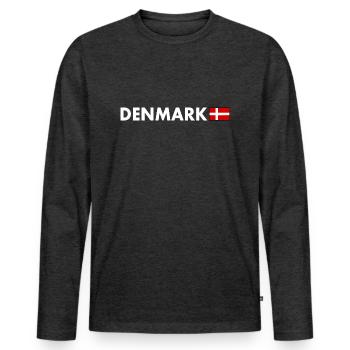 Danemark - T-shirt manches longues Premium bio Homme - anthracite chiné - Devant - Nico (187cm)