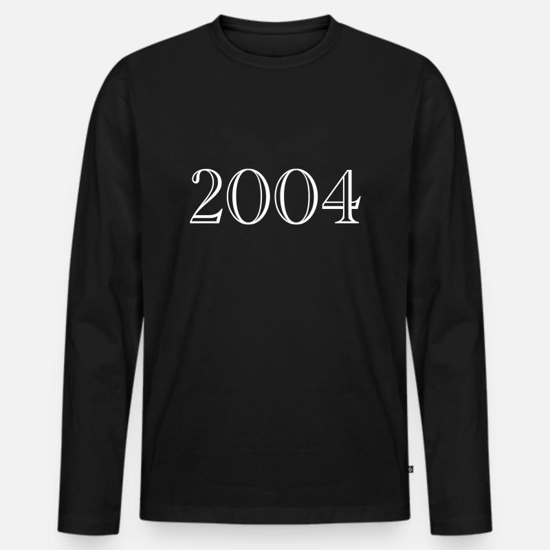 2004 - Geschenk geboren 2004 - Männer Premium Bio Langarmshirt - Schwarz