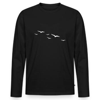 Vögel | Vogel - Männer Premium Bio Langarmshirt - Schwarz - Vorne - Nico (187cm)