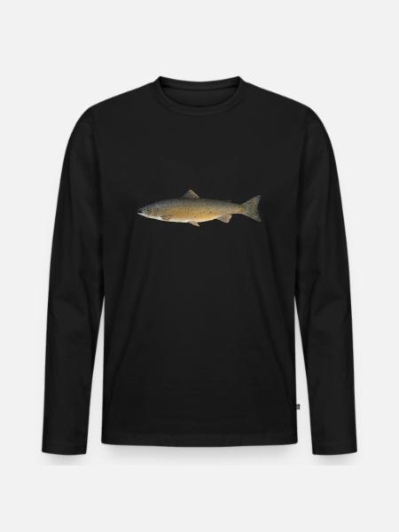 Salmon 2 - T-shirt manches longues Premium bio Homme - noir