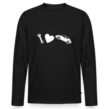 Car car - Men's Premium Organic Long Sleeve Shirt - black - Front - Nico (187cm)