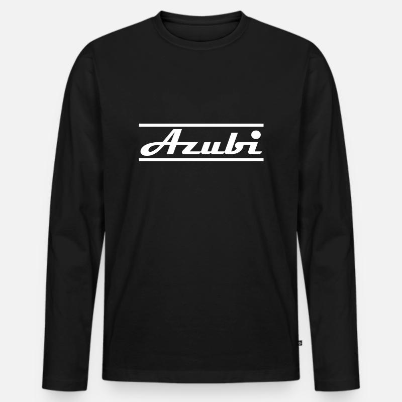 Azubi - Männer Premium Bio Langarmshirt - Schwarz