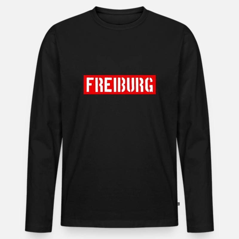Freiburg - Breisgau - Baden-Württemberg - Männer Premium Bio Langarmshirt - Schwarz