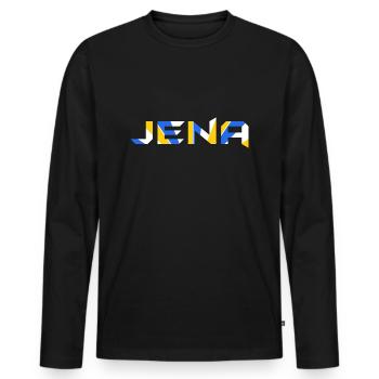Iéna Est ville de Thuringe - T-shirt manches longues Premium bio Homme - noir - Devant - Nico (187cm)