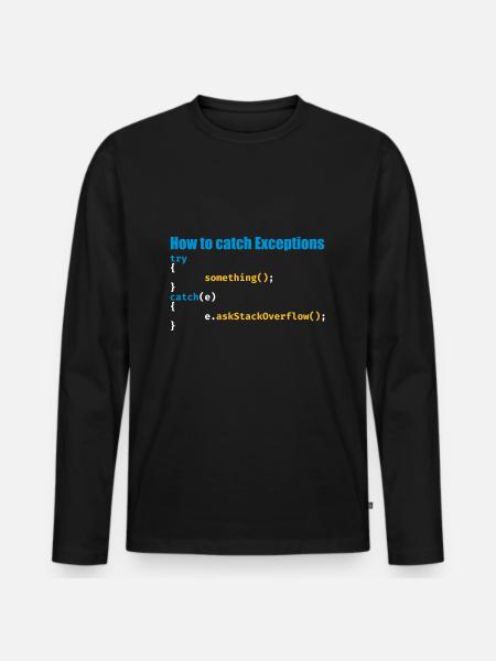 Programmierer, Software, Informatik, Developer - Männer Premium Bio Langarmshirt - Schwarz