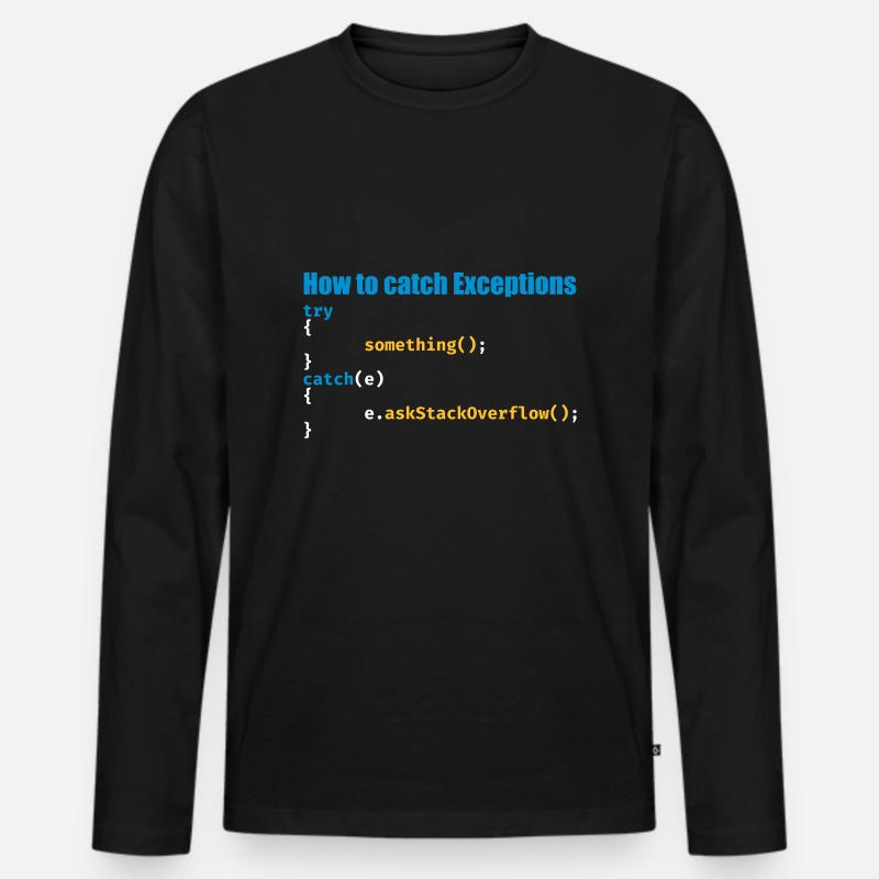 Programmierer, Software, Informatik, Developer - Männer Premium Bio Langarmshirt - Schwarz